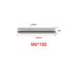10pcs Steel Studding Threaded Bar Rod,Stainless Steel Threaded Rod Full Thread Studding Bar M6*100mm