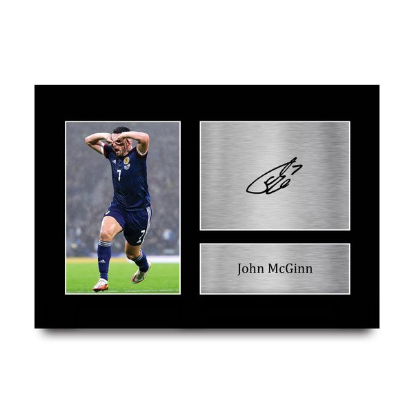 HWC Trading A4 John McGinn Scotland Gifts Printed Signed Autograph Picture for Football Fans and Supporters