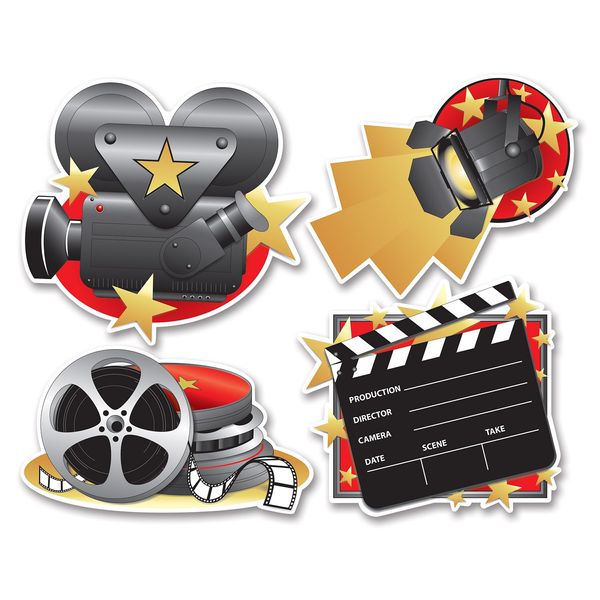 Beistle Movie Set Cutouts
