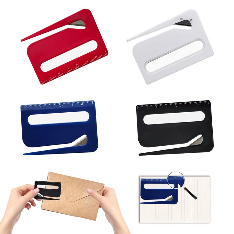 Envelopes Letter Opener Slitter, 2024 New Upgrade 4 Pcs with Ruler ...