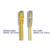 RiteAV - Ultra Slim, Fluke Tested Cat 6A High Density Network Ethernet Cable - Yellow - 2ft (10 Pack)