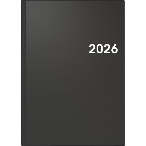 BRUNNEN Buchkalender Mod. 795 2026 | A5, Kunststoff, schwarz