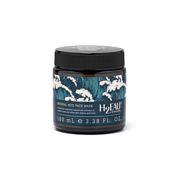 H2Eau Mineral Mud Face Mask, with Natural Sea Extracts to Refine Skin Texture and Tone, Fresh Ocean Scent 100ml