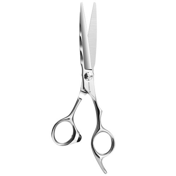 AOLANDUO professional hair cutting scissors are 6 inches, with extremely sharp blades, 440C steel hair cutting scissors are durable, smooth action and fine cuts, elegant case, easy to clean