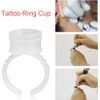 Tattoo Ink Cap, 100/200/500pcs Disposable Tattoo Ink Ring Cups Plastic Microblading Pigment Accessories Holder for Tattoo Ink (76g (100pcs))
