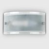 Modern Frosted Glass & Chrome Curved Wall Light