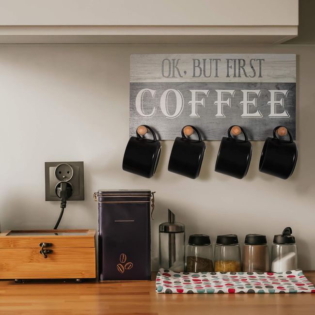 Coffee Cup Holder / Kitchen Decor / Coffee Bar Decor / Coffee Bar