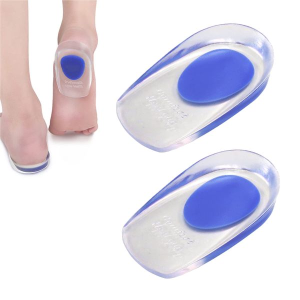 Neoreser 1 Paar Fersensporn Einlagen, Gel Fersenkissen Fersenpolster Silikon Fersenschalen Orthopädische Geleinlagen Einlegesohlen für Lindern Plantarfasziitis, Achillesschmerzen (EU 40-45)