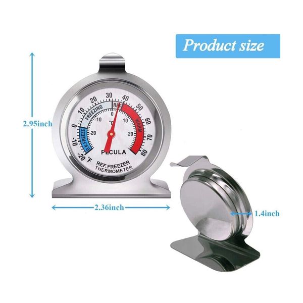 1PC Stainless Steel Refrigerator Freezer/Oven Thermometer Temperature Gauge