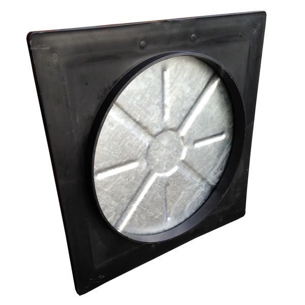 EcoGrid Clark Drain CD 450SR Recessed Manhole Cover 450 x 450 x 80 mm Square-To-Round Block Pavior Ideal For Driveways, Patios, Pavements Etc