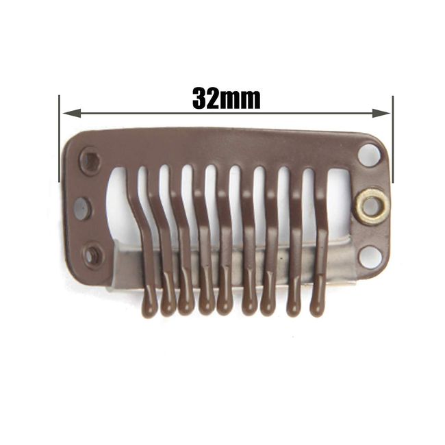Wig Clips to Secure Wig No Sew,Wig Clips for Hair Extensions,Hair Wig Clips  Hair Extension Clips Set Stainless Steel DIY 8 Teeth Snap Comb Wig Clips