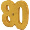 Number 80 Glitter Table Decoration Gold