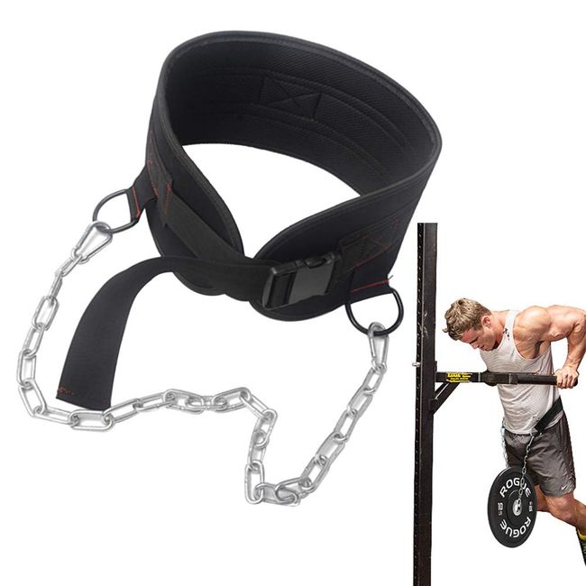 Smilerain Pull Up Belt, Weighted Belt, Depth, Dipping Belt, Training Belt, Durable, Comfortable to Wear, Adjustable Chain Length, Durable and Easy to Use (Socket Included)