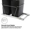 Double Pullout Trash Kitchen Container Can 35 Quart Under Counter Sliding Waste