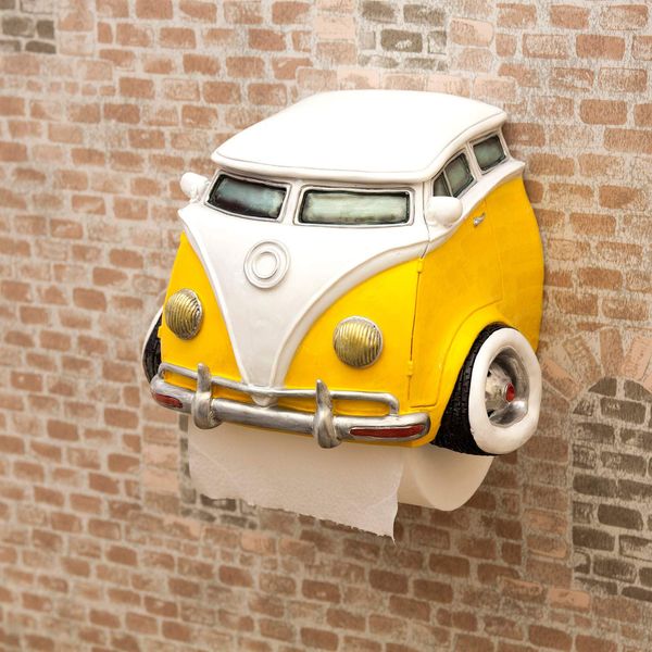 Akizuki Boeki Paper Holder Cover, YELLOW W 7.9 x D 5.9 x H 5.9 inches (20 x 15 x 15 cm), Oldies Toilet Paper Holder GA485Y