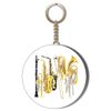 Gift Insanity BRASS WOODWIND INSTRUMENTS WHITE 55mm KEYRING BOTTLE OPENER