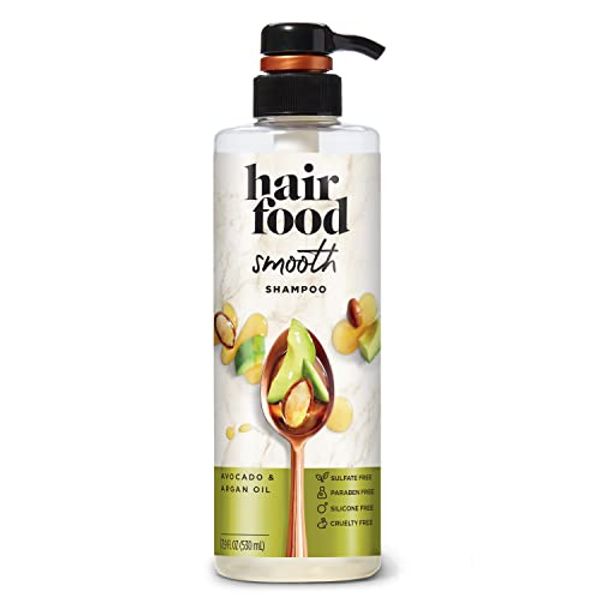 Hair Food Sulfate Free Shampoo, Dye Free Smoothing Treatment, Argan Oil and Avocado, 17.9 Fl Oz (Packaging May Vary)