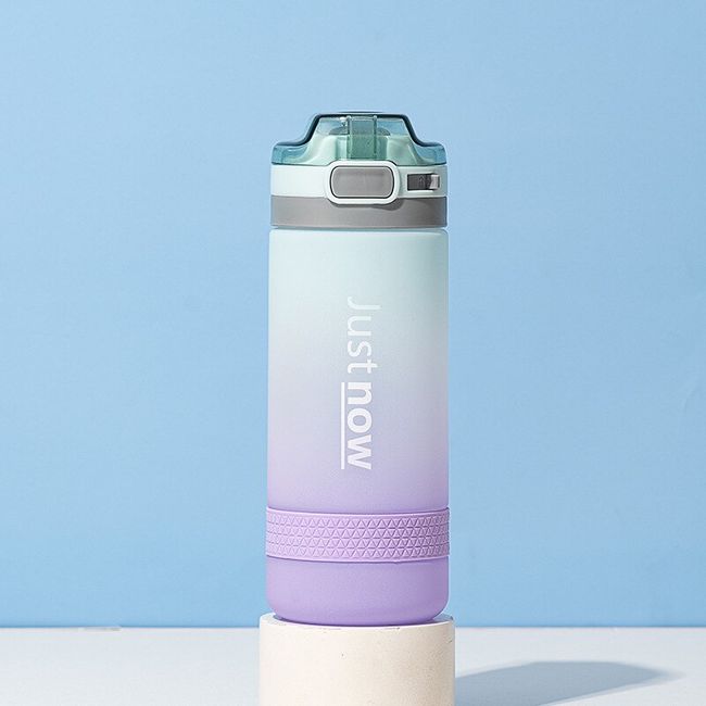 korean plastic water bottle with straw