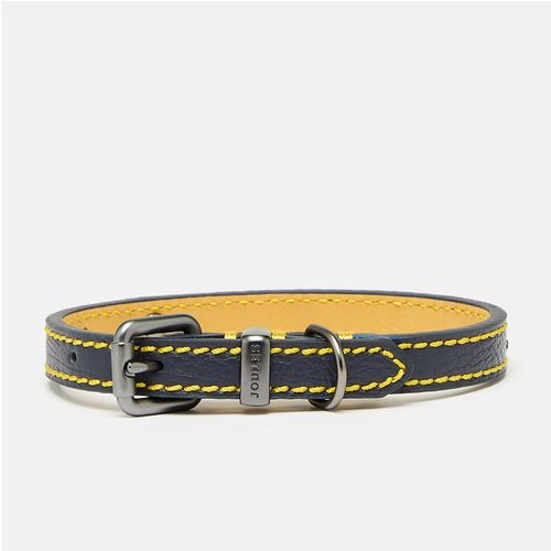 Joules Rosewood Joules Navy Blue Leather Dog collar, Navy, Medium