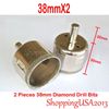 2 piece 38mm Diamond tool drill bit hole saw set glass ceramic marble tile@@