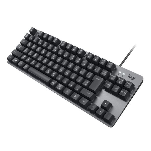 Logicool K835GPB Wired Mechanical Keyboard, Blue Axis, Clicky, Numeric Keyboard, Compact, Wired Keyboard, Graphite, Windows Surface, K835, Authentic Product