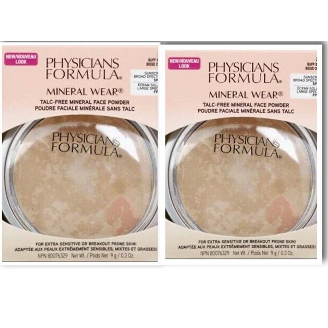 2 Physicians Formula Mineral Wear Powder Sensitive Skin - 2797 Buff Beige