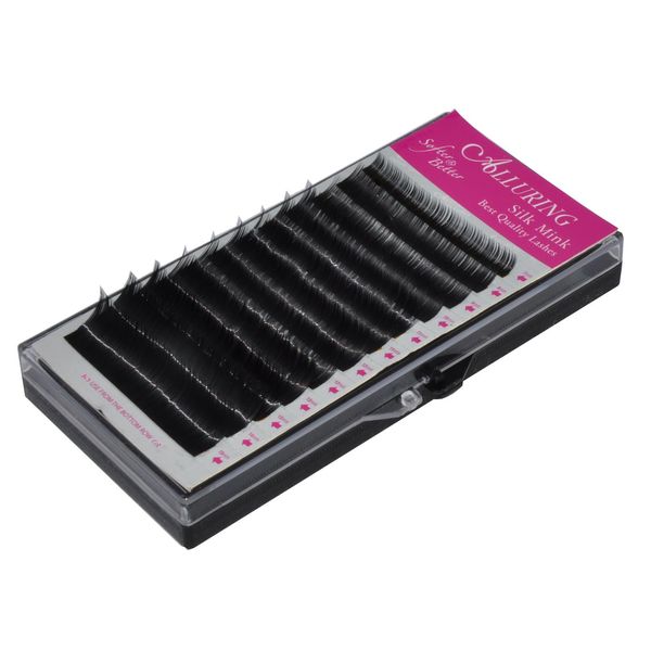 Alluring Silk Mink Eyelash Extensions Lashes - C Curl (Various Thicknesses) (C.20 mixed size (10-14mm))