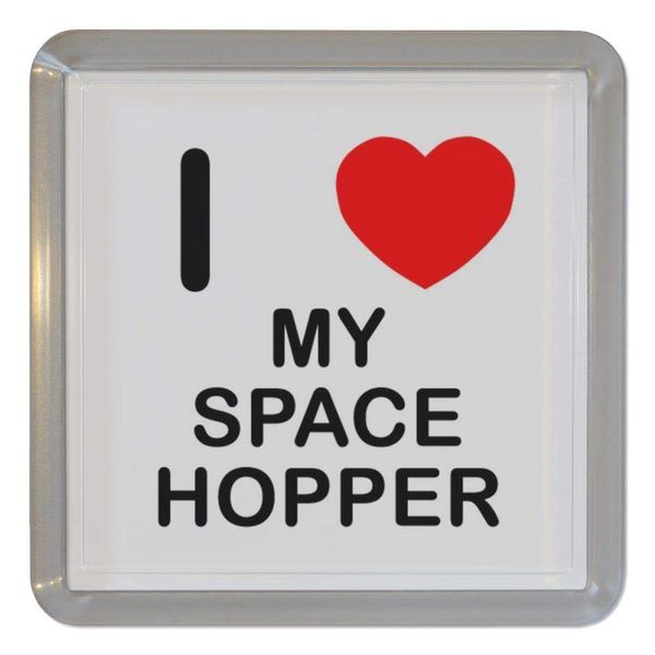 I Love Heart My Space Hopper - Plastic Tea Coaster/Beer Mat