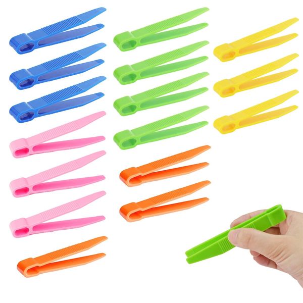 16 Pcs Kids Tweezers, Craft Tweezers, Small Tweezers, Perfect for Crafting, Learning & Fine Motor Skills Development. Fun and Safe Children's Tweezers for Creative Play