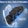 Switch Controller Charger for Nintendo Joy con Charging, Joy-con Charging Dock, 6 in 1 Switch Controllers Charge Dock Station Compatible Nintendo Switch/Pro Controller with Charger Cable & Indicator