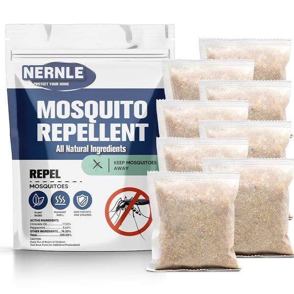 Nernle Mosquito Repellent,Tropical Mosquito-Repellent, Midge Repellent,Natural Mosquito Repellent,Anti Mosquito,Citronella Oil Insect Repellent,Repel Gants,Biting Flies,Fleas & Other Biting Flies,8pcs