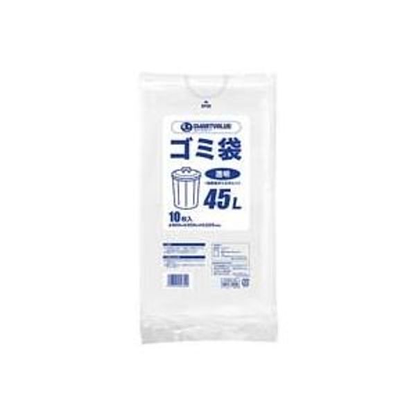 Jointex N208J-45 ds-1473750 Trash Bags, LDD, Transparent, 10.2 gal (45 L), 10 Sheets