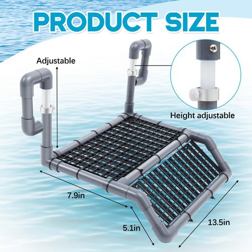 Chunful Adjustable Extra Large Turtle Basking Platform, Wider Hanging Dock, Basking Area for Aquarium Tank 40 Breeder, 50/65/75/90 Gallon, DIY Assembly Tortoise Tank Accessories