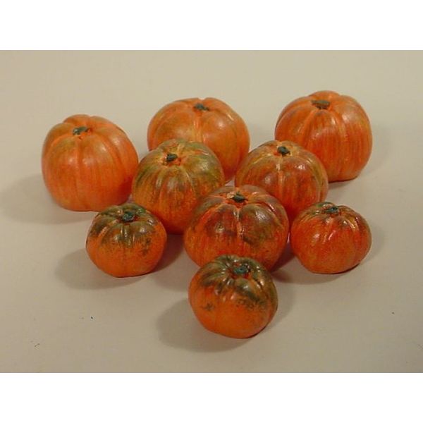 Premium Pumpkins Set (9 Pcs) Custom Miniatures 1/24 Scale G Scl Diorama Items