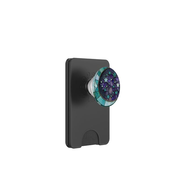 Celestial Crescent Moon PopSockets PopWallet for MagSafe