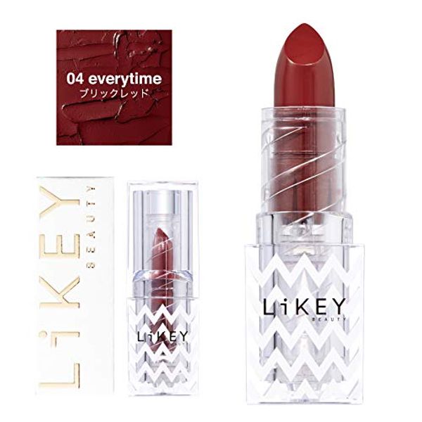 LIKEY Beauty Smooth Fit Lipstick 04 (Everytime) Lipstick Brick Red 0.1 oz (3.5 g)