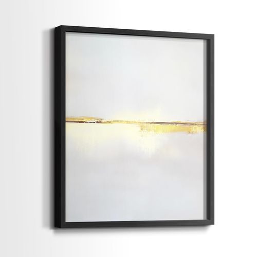 Renditions Gallery Set of 3 Peel & Stick Framed Prints, Abstract Wall Art, Misty Nature Sunset Scene Wall Decor, Re-Stickable - Ready to Hang - 8"x10" - Black Frame LT601