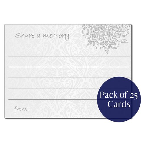 Share a memory cards for Celebration of life Funeral Sympathy memorial acknowledgment or birthday 25 ct