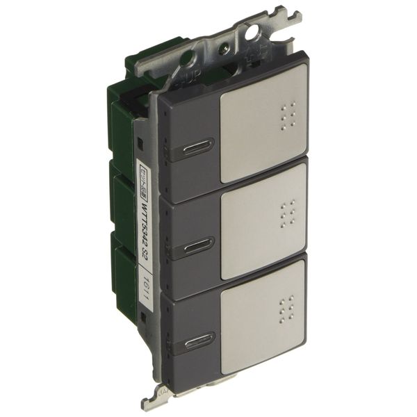 Panasonic Round Embedded Pilot Hotaru Triple Switch C Silver Gray WTT5342S2