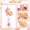 AUXHCYL Happy Easter Banner, Easter Bunting Decorations, Easter Tree Decorations, Easter Table Decorations, 3D Easter Honeycomb Decorations for Easter Party, Easter Egg Hunt Decorations