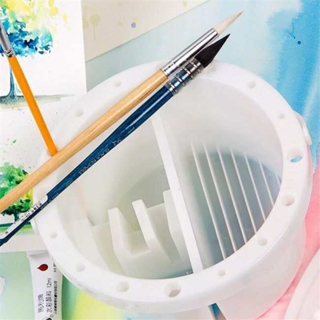 Paint Brush Basin Pen Cleaning Pot Paint Brush Washer Watercolor Oil P
