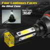 4-sides LED Headlight Bulb Conversion Kit 9007 High/Low Dual Beam 2400W 6000K