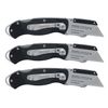 Husky Folding Lock-Back Utility Knife (Set of 3)