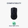 kwmobile Mouse Feet Replacement Compatible with Razer Viper V2 Pro Computer Mouse Skates Sticker - Black