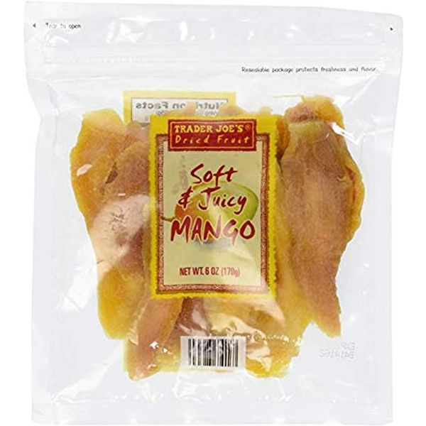 Trader Joe's Dried Fruit Soft & Juicy Mango 6 oz (CASE OF 6)