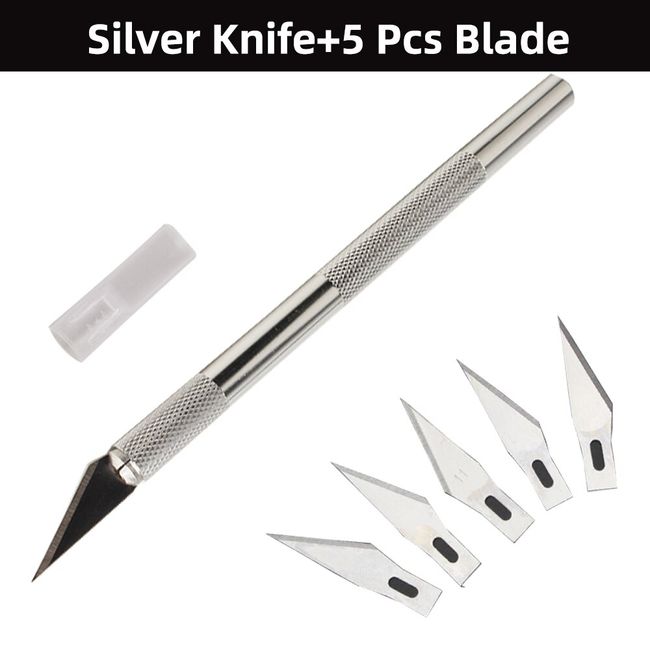 Precision Craft Knife Non-Slip Hobby Exacto Knives with 5pcs 11