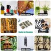 EIENHOSHI 105 Pcs Screw Hooks, 6 Sizes Bronze Cup Hooks, Screw Hooks for Hanging, Metal Cup Hooks Screw in (1/2", 5/8", 3/4", 7/8", 1'', 1-1/4")