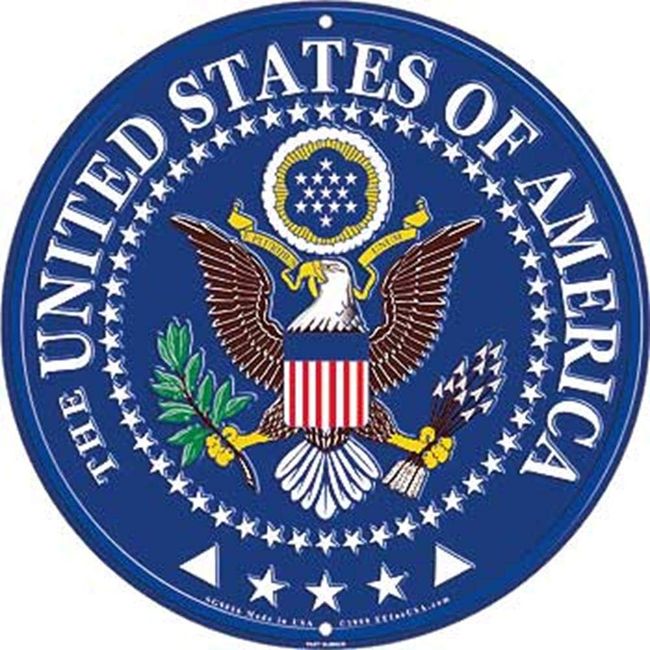 EagleEmblems SG9016 Sign-USA Seal (12''), Multicolor