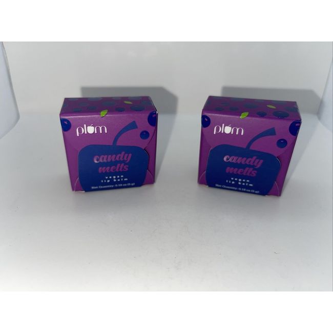 PLUM CANDY MELTS VEGAN LIP BALM(BERRY FEAST)•0.18 OZ.( SET OF 2)