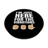 Deaf Ear hearing loss ASL learning - Here for the Vibrations PopSockets Swappable PopGrip